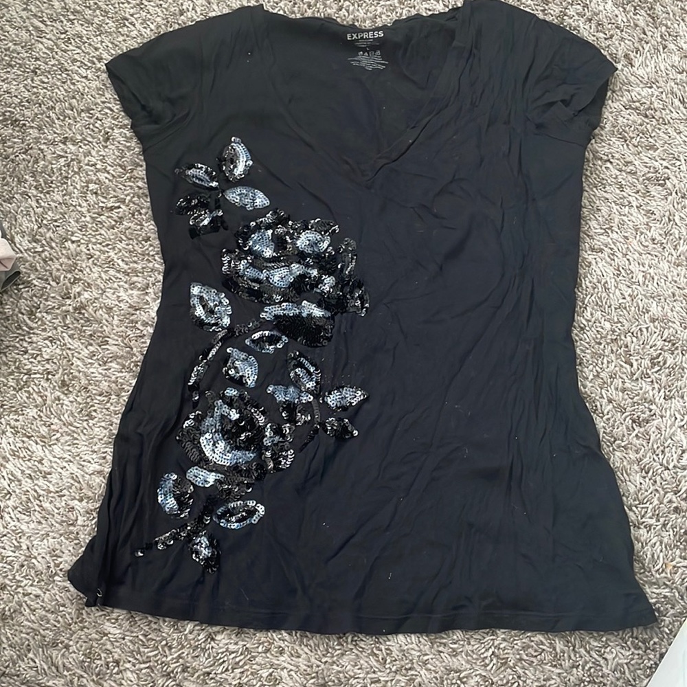Express top with sequins